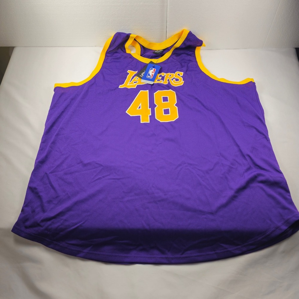 NBA Ultra Game Los Angeles Lakers #48 Jersey Tank Top Men's 2XL NWT Purple Gold